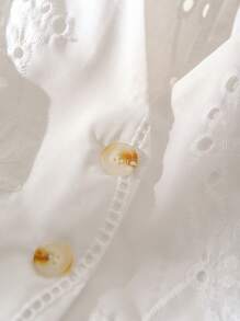 CosyJoli 大码休闲纯色镂空刺绣西装背心，适合秋冬女士毕业、返校、教师服装