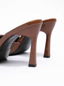 CUCCOO CHICEST New Fashion Versatile Rhinestone Bowknot Ankle Strap Stiletto High Heel Sandals - Brown - View 5