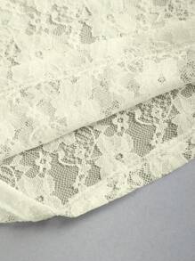 Sweetra Elegant And Sexy Solid Lace Halter Top Y2K Christmas Holiday Party Dress  For New Year