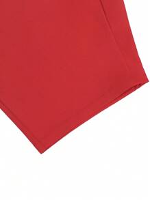 Manfinity Mode Men's Solid Color Simple Slim Fit Stylish Casual Shorts - Red - View 7