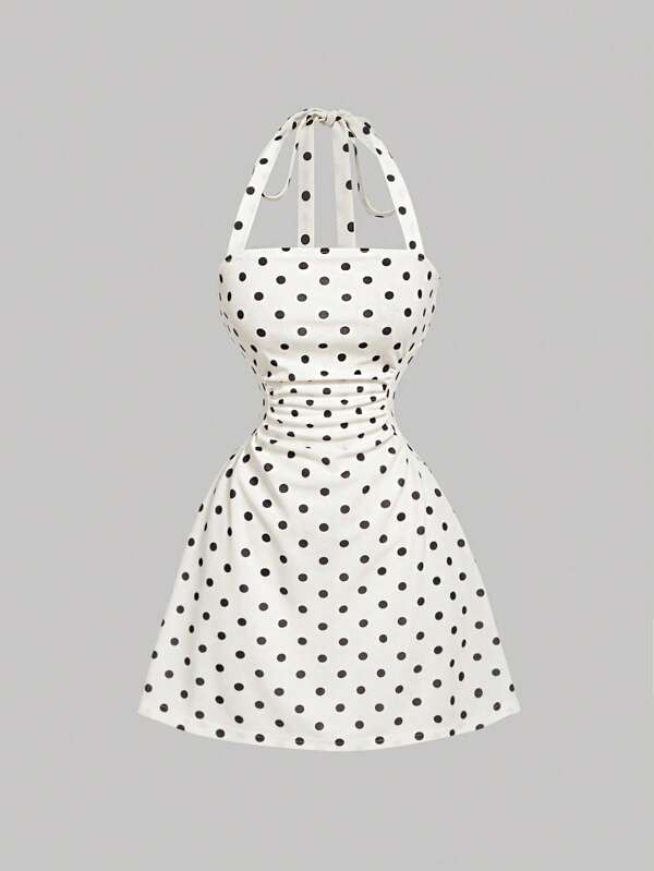 SHEIN MOD Rochie mini pentru femei cu model de buline