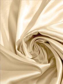 Franclia Petite 法式 A 字形缎面夏季半身裙 - 杏色 - 查看 3