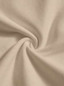 Manfinity Joysei Plus Size Men's Khaki Crew Neck Short Sleeve T-Shirt - Khaki - View 5