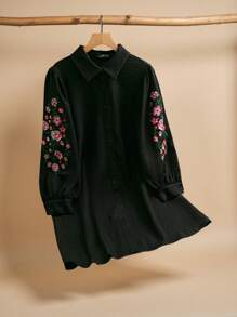 Modelyn Damski top w stylu arabskim, swobodny, w dużych rozmiarach, prosty i modny do codziennego noszenia