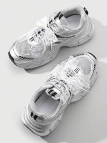 ROMWE Kawaii 2 件/套 韩式简约精致白色仿珍珠串珠蕾丝蝴蝶结鞋饰夹，时尚配饰，适合女性日常穿着和礼物