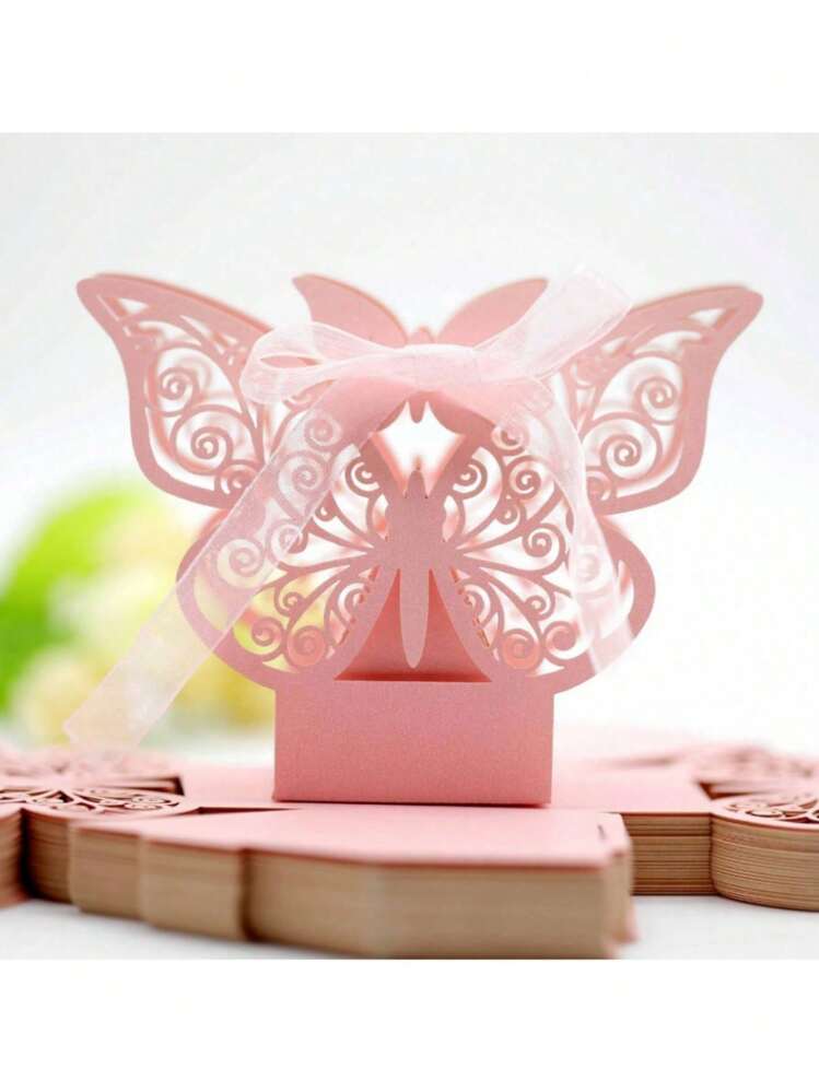 20 piezas Cajas de regalo con corte láser de mariposa DIY para bodas, cumpleaños, cajas de dulces con cintas, lindas cajas de chocolate para favores de boda, fiesta de cumpleaños, Día de la Madre, Pascua, graduación, despedida de soltera, artículos de boda, suministros para fiestas, decoraciones del Día de San Valentín, Día de San Valentín, cumpleaños, Día de la Madre, Pascua, decoraciones de graduación, despedida de soltera, artículos de boda, suministros para fiestas, decoraciones de baby shower, decoraciones de Ramadán, despedida de soltera, decoraciones del Día de San Patricio, decoración de habitaciones, regalos para invitados de boda, cajas de regalo - Beis - Añade 3