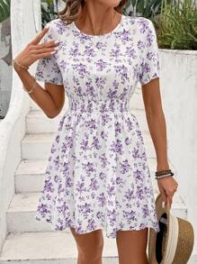 Breezaya 休闲 - 现代休闲 休闲 - 度假休闲 田园风连衣裙 - 紫色 - 查看 4