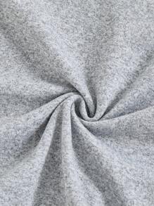 2pcs/Set Young Girl' Simple Solid Color Spaghetti Strap Top And Wide Leg Pants Comfortable Street Casual Suit - Grey - View 5