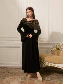 CUCCOO TILAWA Women's Pointed Toe High Heel Rhinestone Wedding Shoes, Gold Closed Toe Party Formal Heels - Gold - View 9