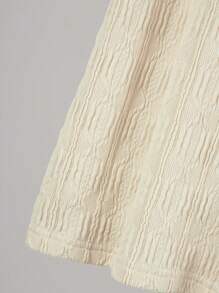 2 Peças Conjunto de Pijama para Adolescentes, Conjunto de Cor Damasco de Manga Curta Casual Macia e Calça Comprida, Tecido Jacquard Texturizado, Elástico, Malha Respirável, Lavável em Máquina, Ajuste Confortável, Fácil Cuidado, Conjunto Combinando Mãe e Filho (1 Conjunto Vendido Separadamente)