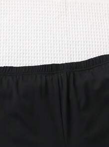 SHEIN 青少年女孩 3件組休閒寬鬆舒適短款緊身褲組合，粉色、黑色、灰色，單車褲，夏季簡約開學騎行運動 - 彩色 - 查看 4