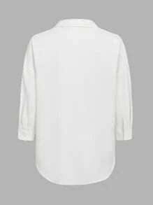 Modmama Pregnant Women Solid Color Long Sleeve Shirt, Camisole, And Shorts Casual Outfit - Navy Blue - View 3