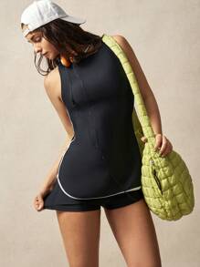 VARSIVA 1 件女式无袖拉链连体泳衣，简约时尚，适合夏季