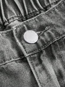 SHEIN MOD Plus Size Low Waist Loose Wide Leg Blue Jeans,Stacked Women Jeans,Women Mom Jeans,Vintage Bootcut Women Jeans