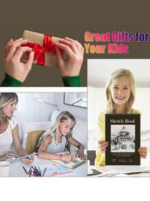 1 Pack Sketch Book, Top Spiral Bound Sketch Pad, 100-Sheets (68lb/100gsm), Acid Free Art Sketchbook Artistic Drawing Painting Writing Paper For Students Adults Beginners Artists,Back To School,School Supplies