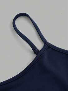 Modmama Pregnant Women Solid Color Long Sleeve Shirt, Camisole, And Shorts Casual Outfit - Navy Blue - View 7