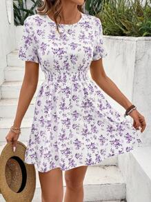 Breezaya 休闲 - 现代休闲 休闲 - 度假休闲 田园风连衣裙 - 紫色 - 查看 6