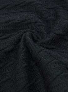 Breezaya Áo ba lỗ vải ren kết cấu thanh lịch giản dị dành cho nữ - màu đen - Xem 7