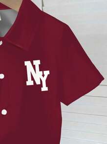 SHEIN Leap Crew Baby Boy Casual Minimalist Comfortable Shirt, Suitable For Spring/Summer - White - View 3