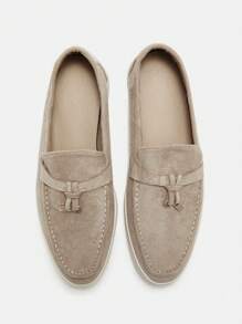 CUCCOO BIZCHIC Sepatu Kasual Wanita Model Slip-On Datar, Minimalis dan Modis untuk Pemakaian Sehari-hari, Sepatu Musim Semi untuk Liburan Musim Semi, Paskah, Natal, dan Lainnya. - Khaki - View 2