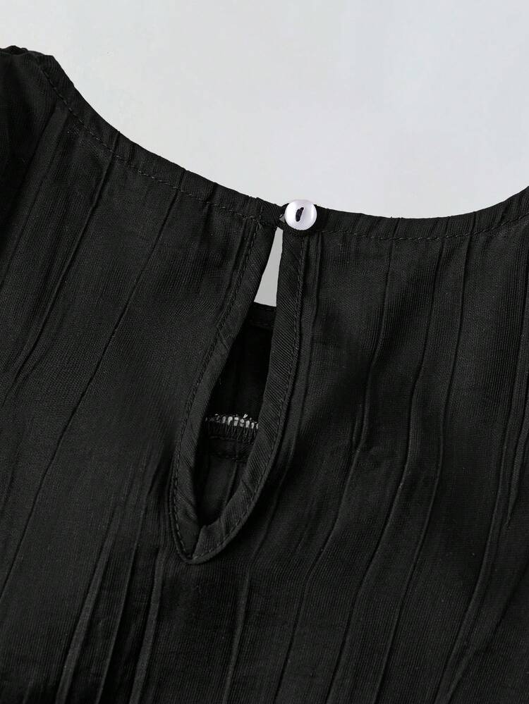 Loose Casual Fashion Color Block Bow Decor Young Girl Dress