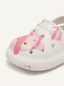 Cozy Pixies 1 双百搭可爱鱼印花透气防滑沙滩凉鞋，夏季 - 白色 - 查看 4