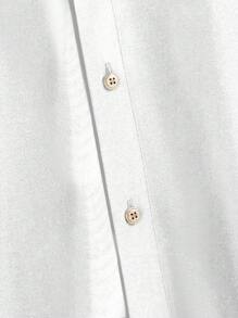 Manfinity BRENVOR 2pcs Men's Woven Fitted Raglan V-Neck Short Sleeve Casual Shirt Set, Cozy Outfits - Army Green - View 5