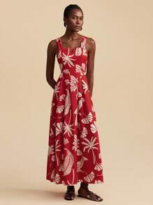 Travachic 热带印花连衣裙，休闲假日风格