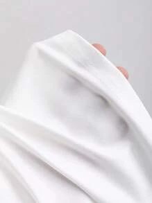 Sweetra Y2K Style Solid Color Mock Neck Ruched Long Sleeve Fitted T-Shirt Fall Cloth For Women - Multicolor - View 6