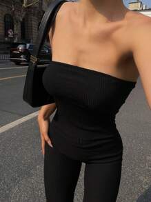 DAZY Women's Solid Color Sleeveless Jumpsuit, Simple And Fashionable, Suitable For Summer Women Jumpsuits