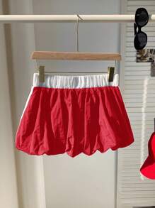 Comfortcana 女士新款运动超短花瓣裙短裤