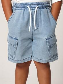 SUMWON 休闲儿童基本款 T 恤基本款夏季圆领运动棉混纺透气休闲上衣学校日常穿着休闲舒适 - 白色 - 查看 7