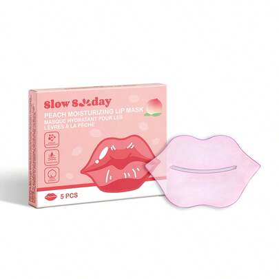 SlowSunday 桃子保湿唇膜，唇部睡眠膜，用于滋润干燥的嘴唇 - 滋养，紧致效果，韩国护肤品，舒适的秋冬款式，适合秋冬，Y2K，万圣节，派对和礼物，感恩节和新年，感谢礼物，圣诞节，圣诞礼物