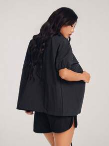 Chiquease Women's Casual Sports Jacket With Pockets, Adjustable Drawstring Hem, Zip Closure