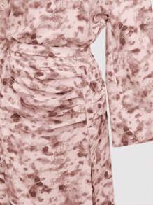 Veilorie 2 件套女士简约时尚休闲长袖上衣和裙子套装，适合日常穿着 - 粉色 - 查看 7