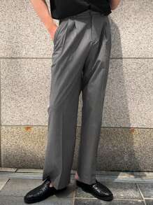 DAZY Men's Solid Grey Suit Pants, Spring Office Wear - Grey - View 6