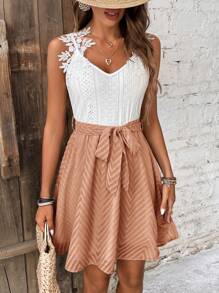 SHEIN Frenchy Women's Solid Color Cami Vacation Dress, Simple & Fashionable, Suitable For Summer,Summer Dresses For Women Pink Casual - Dusty Pink - View 4