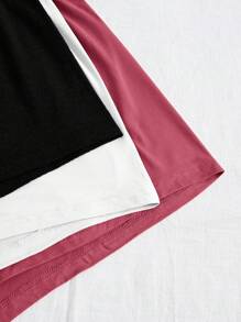 SHEIN 3pcs/Set Plus Size White, Red, Black Combo, Versatile Sleep Shorts