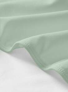 SHEIN EZwear Two-Piece Set Women Black & Mint Green Knitted One Shoulder Top - Mint Green - View 9