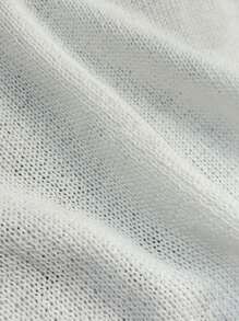 SHEIN LUNE 女士夏季休闲宽松桃色字母印花 T 恤 - 白色 - 查看 6