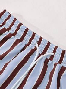 Manfinity RSRT Quần short nam cạp chun kẻ sọc rộng rãi Quần áo nam Quần short nam Bộ quần short nam Quần short nam Quần short nam Thường ngày - Màu xanh nhạt - Xem 6