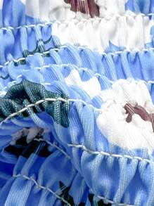 Swim Mod Set di bikini a triangolo con stampa floreale minuta blu MOD