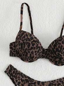 Swim Vcay 2pcs/Set Random Print Bikini Swimsuits For Women, Beach Summer Outfits - Multicolor - View 4