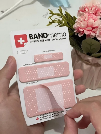 1 Packung rosa und aprikosenfarbene 3D-Haftnotizen, Post-It-Notizen für Studenten, Aufkleber-Set, süße Aufkleber, rosa Aufkleber, Schreibwaren, Büro, Schulbedarf, Tagebuch, Notizbuch, Planer, Notizbuch