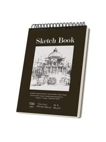 1 Pack Sketch Book, Top Spiral Bound Sketch Pad, 100-Sheets (68lb/100gsm), Acid Free Art Sketchbook Artistic Drawing Painting Writing Paper For Students Adults Beginners Artists,Back To School,School Supplies