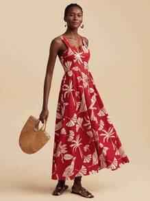 Travachic 热带印花连衣裙，休闲假日风格