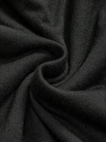 SHEIN Maternity Casual Solid Color Wrap Short Sleeve Nursing T-Shirt, Summer - Grey - View 4