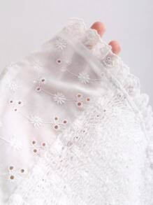 Sweetra Women's New Fashion Sexy Lace Trim Sweet Flattering Dual-Wear Blouse Top - White - View 8