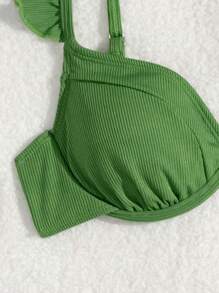 SHEIN Swim Women's Beach Summer Swimsuit Sets - Green - View 1