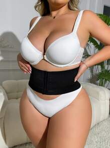 Plus Size Women's Solid Color Everyday Waist Cincher